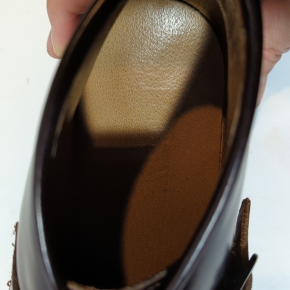 J. Crew monk strap made in Italy leather size 41 dark brown leather - Picture 14 of 15